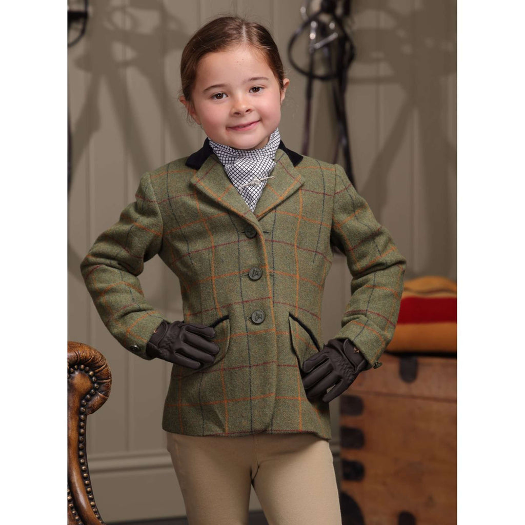 Aubrion by Shires Giacca da Competizione Saratoga Bambini Rosso/Giallo/Blu Check