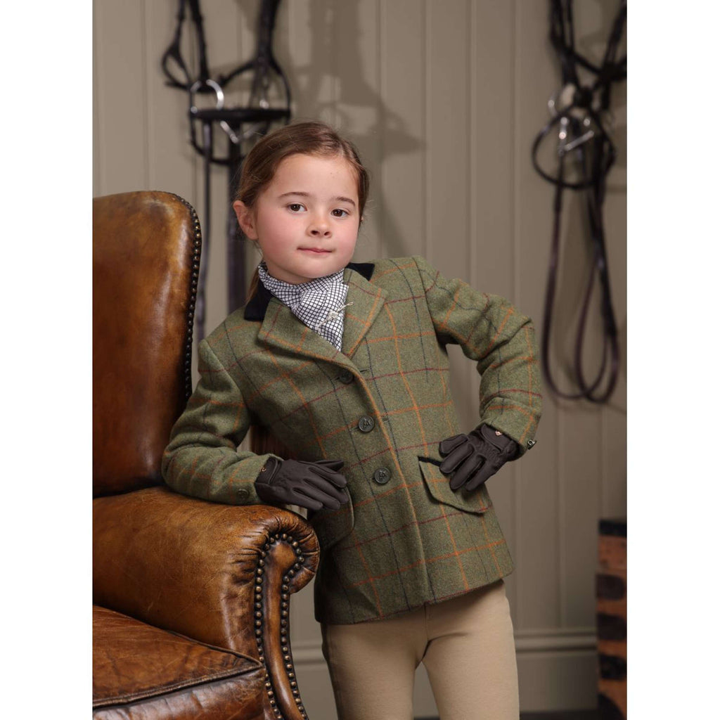 Aubrion by Shires Giacca da Competizione Saratoga Bambini Rosso/Giallo/Blu Check