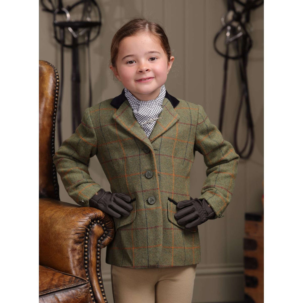 Aubrion by Shires Giacca da Competizione Saratoga Bambini Rosso/Giallo/Blu Check