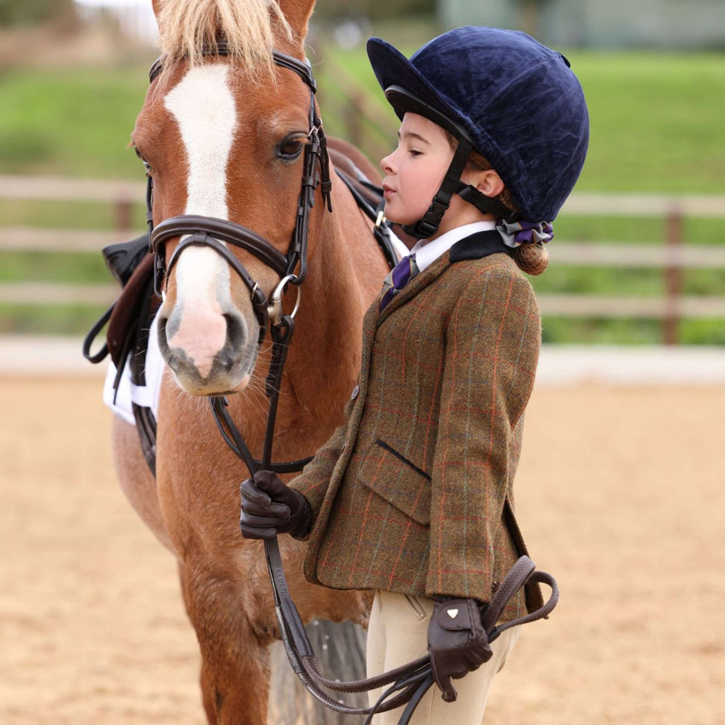 Aubrion by Shires Giacca da Competizione Saratoga Bambini Ruggine Check