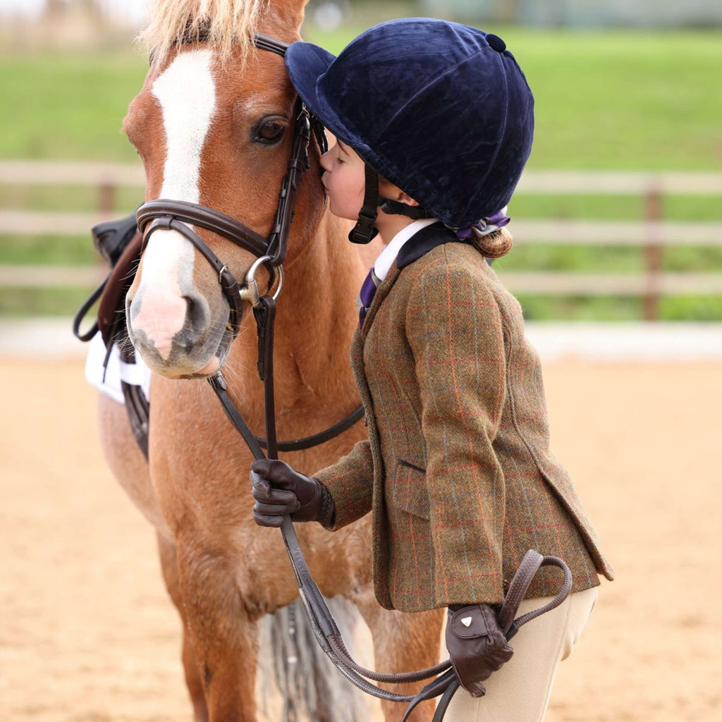 Aubrion by Shires Giacca da Competizione Saratoga Bambini Ruggine Check