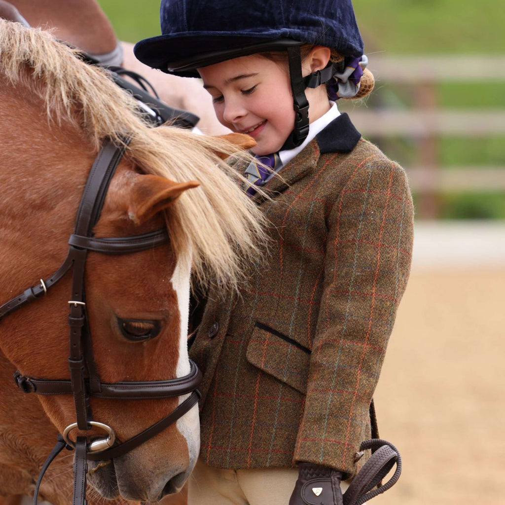 Aubrion by Shires Giacca da Competizione Saratoga Bambini Ruggine Check