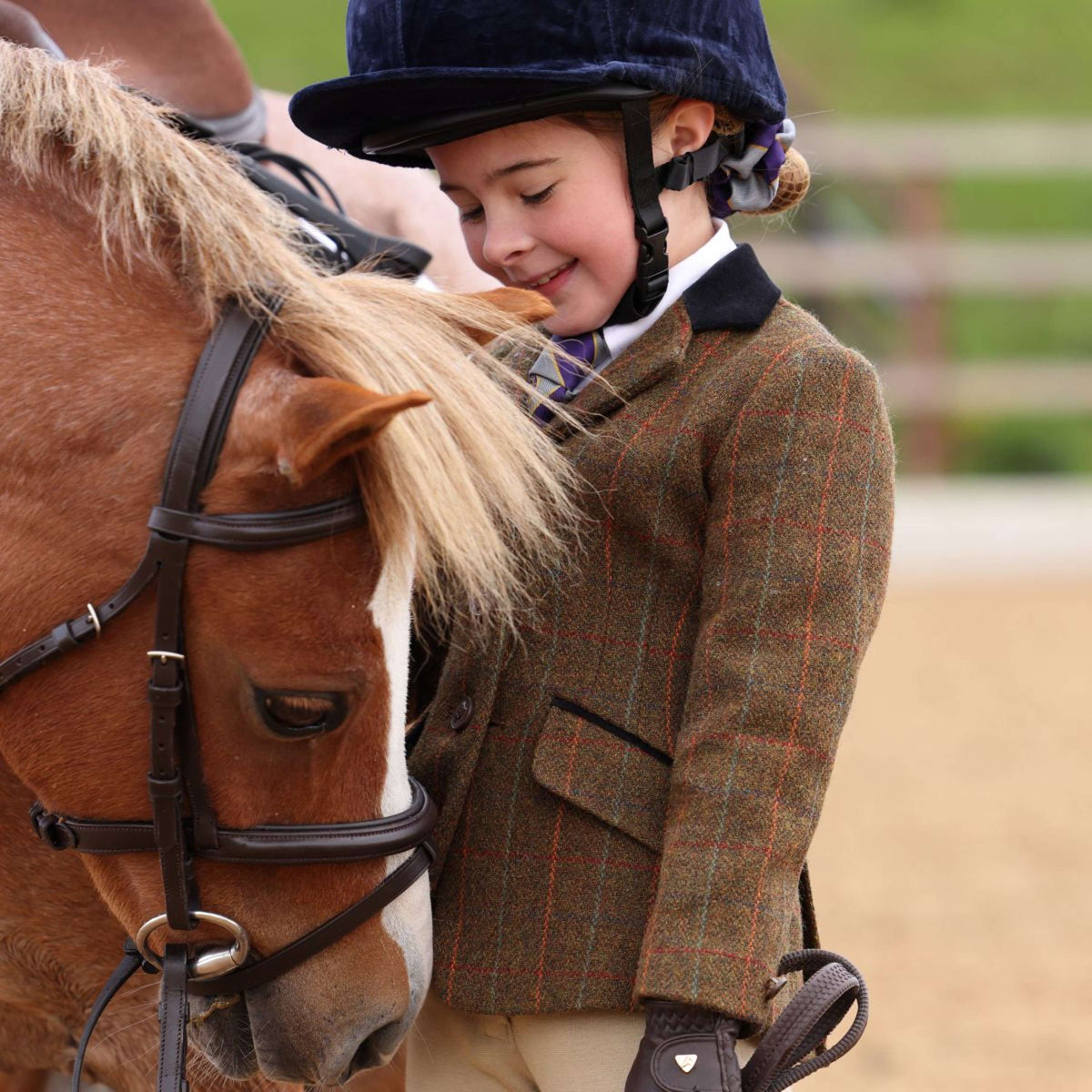 Aubrion by Shires Giacca da Competizione Saratoga Bambini Ruggine Check