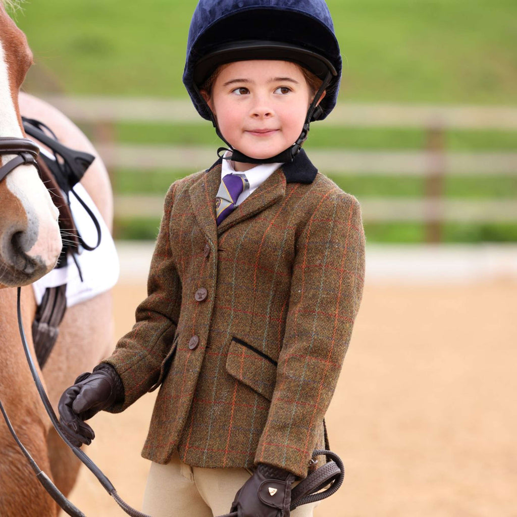 Aubrion by Shires Giacca da Competizione Saratoga Bambini Ruggine Check