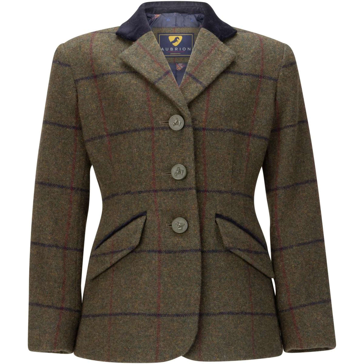 Aubrion by Shires Giacca da Competizione Saratoga Bambini Spruce Verde Check