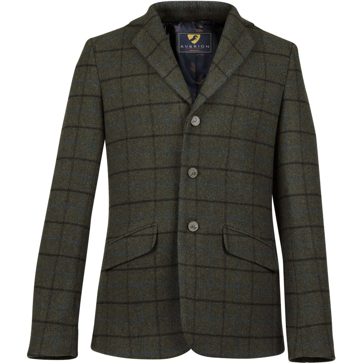 Aubrion by Shires Giacca da Competizione Saratoga Uomini Verde Scuro Check