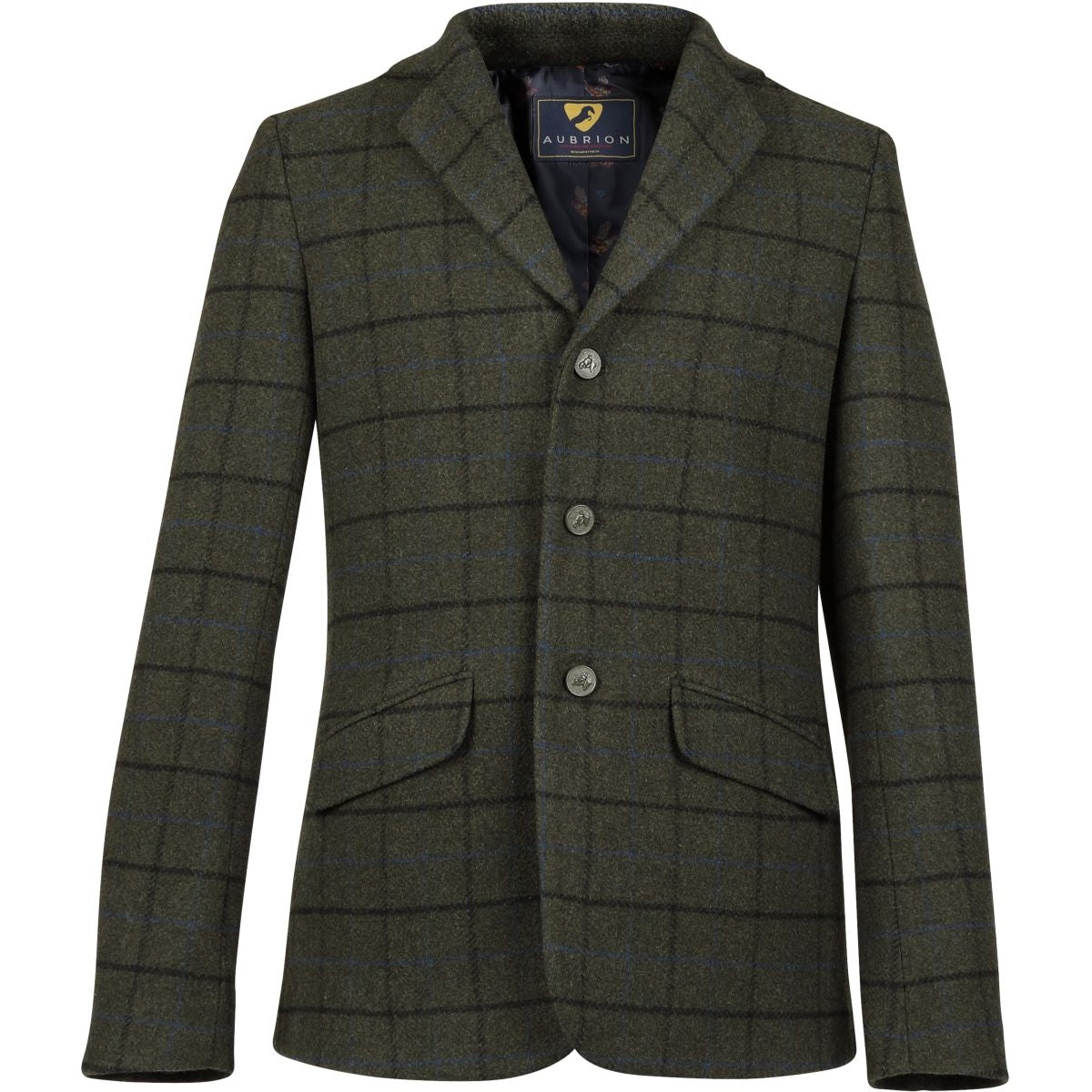 Aubrion by Shires Giacca da Competizione Saratoga Uomini Verde Scuro Check