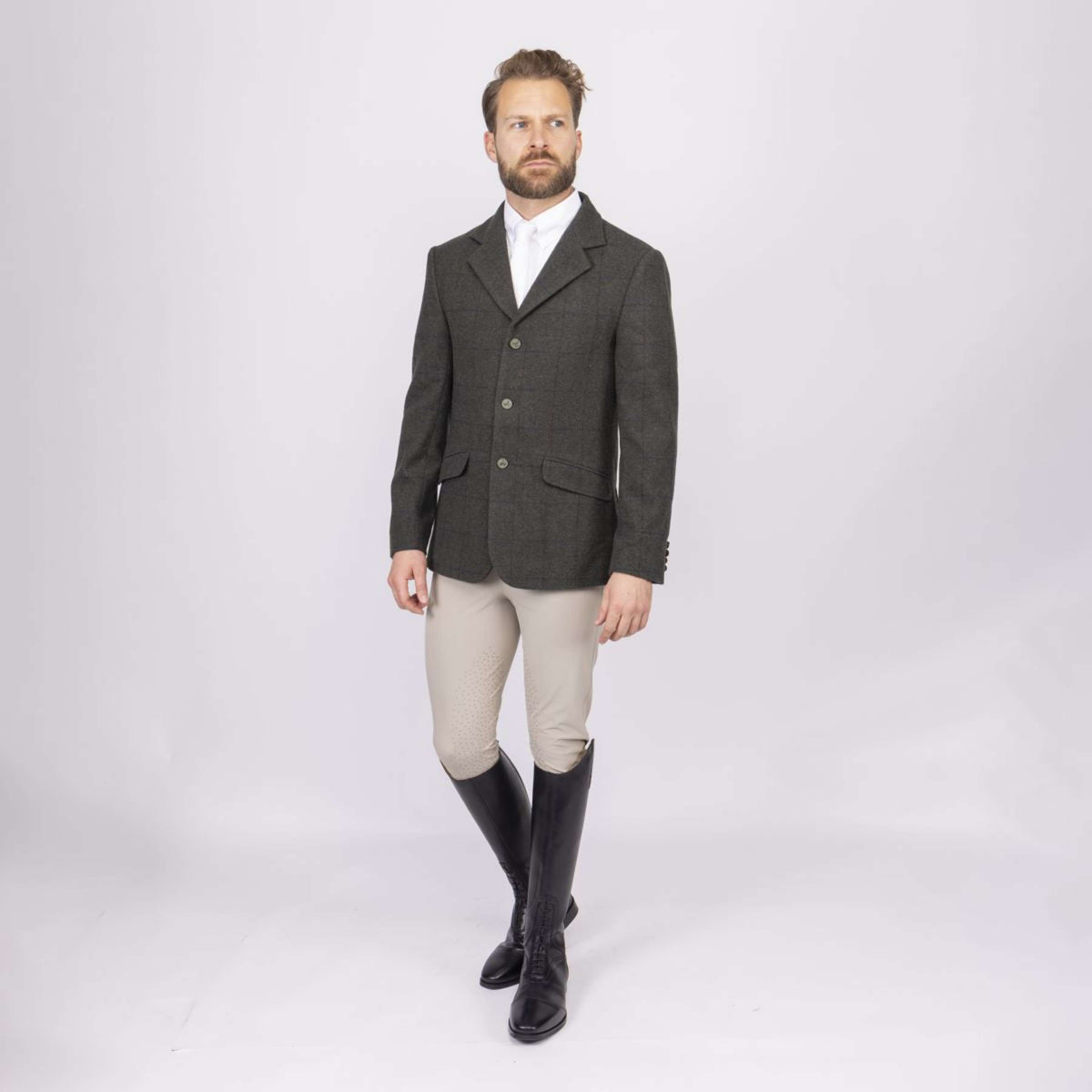 Aubrion by Shires Giacca da Competizione Saratoga Uomini Elm Verde Check