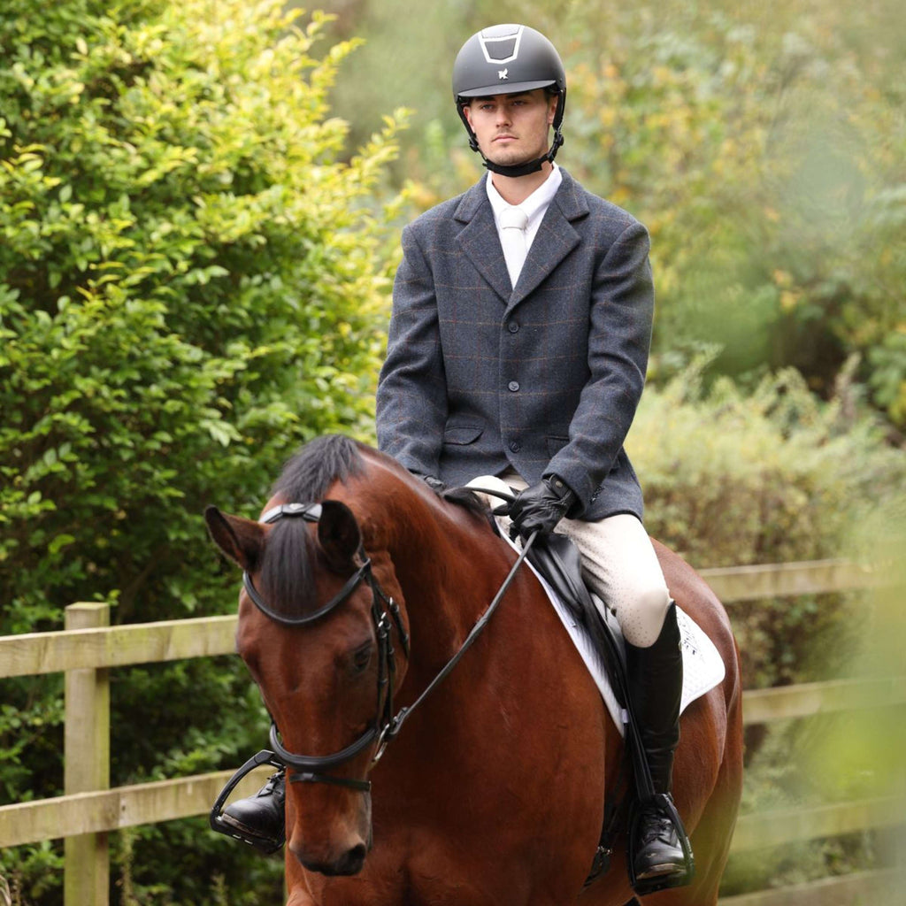 Aubrion by Shires Giacca da Competizione Saratoga Uomini Juniper Navy Check