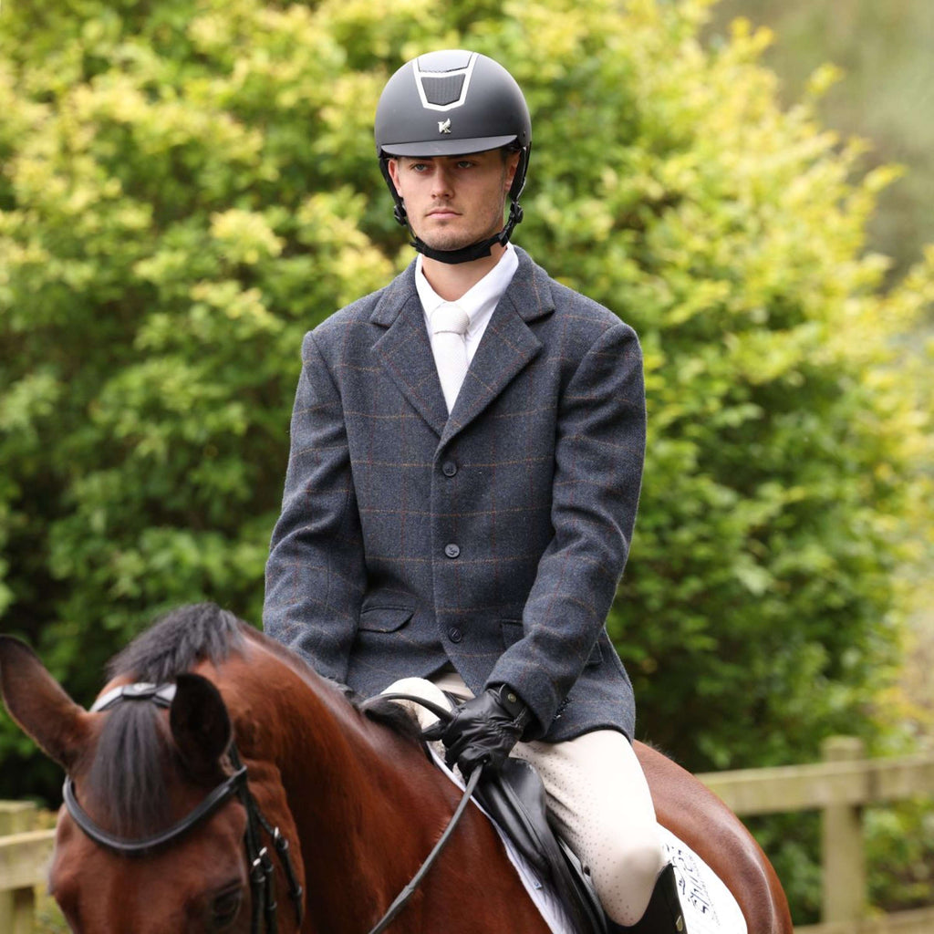 Aubrion by Shires Giacca da Competizione Saratoga Uomini Juniper Navy Check