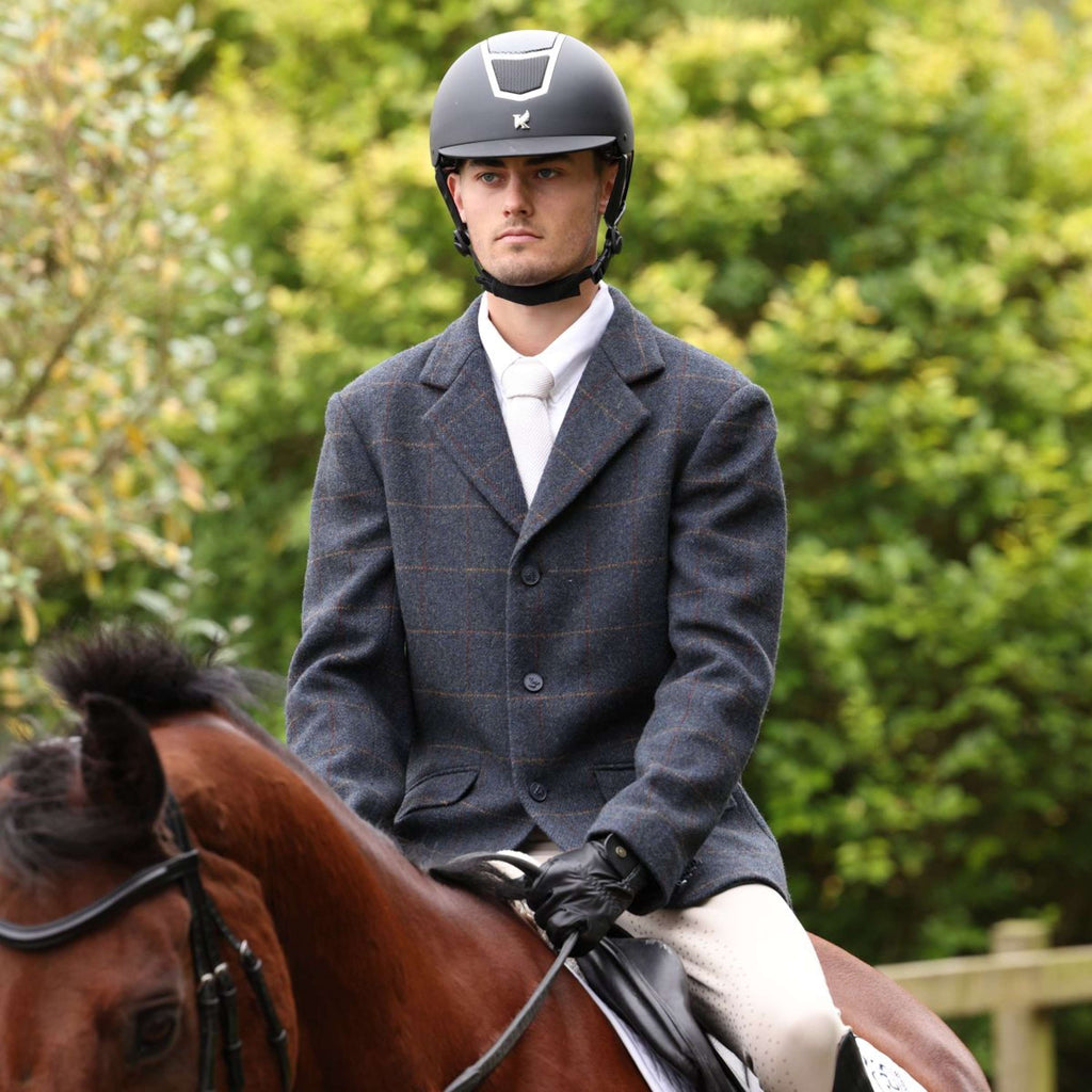 Aubrion by Shires Giacca da Competizione Saratoga Uomini Juniper Navy Check