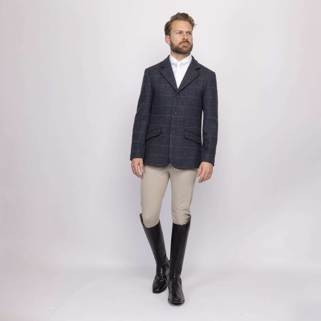 Aubrion by Shires Giacca da Competizione Saratoga Uomini Juniper Navy Check