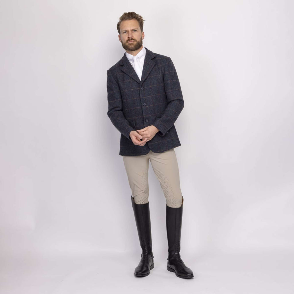 Aubrion by Shires Giacca da Competizione Saratoga Uomini Juniper Navy Check