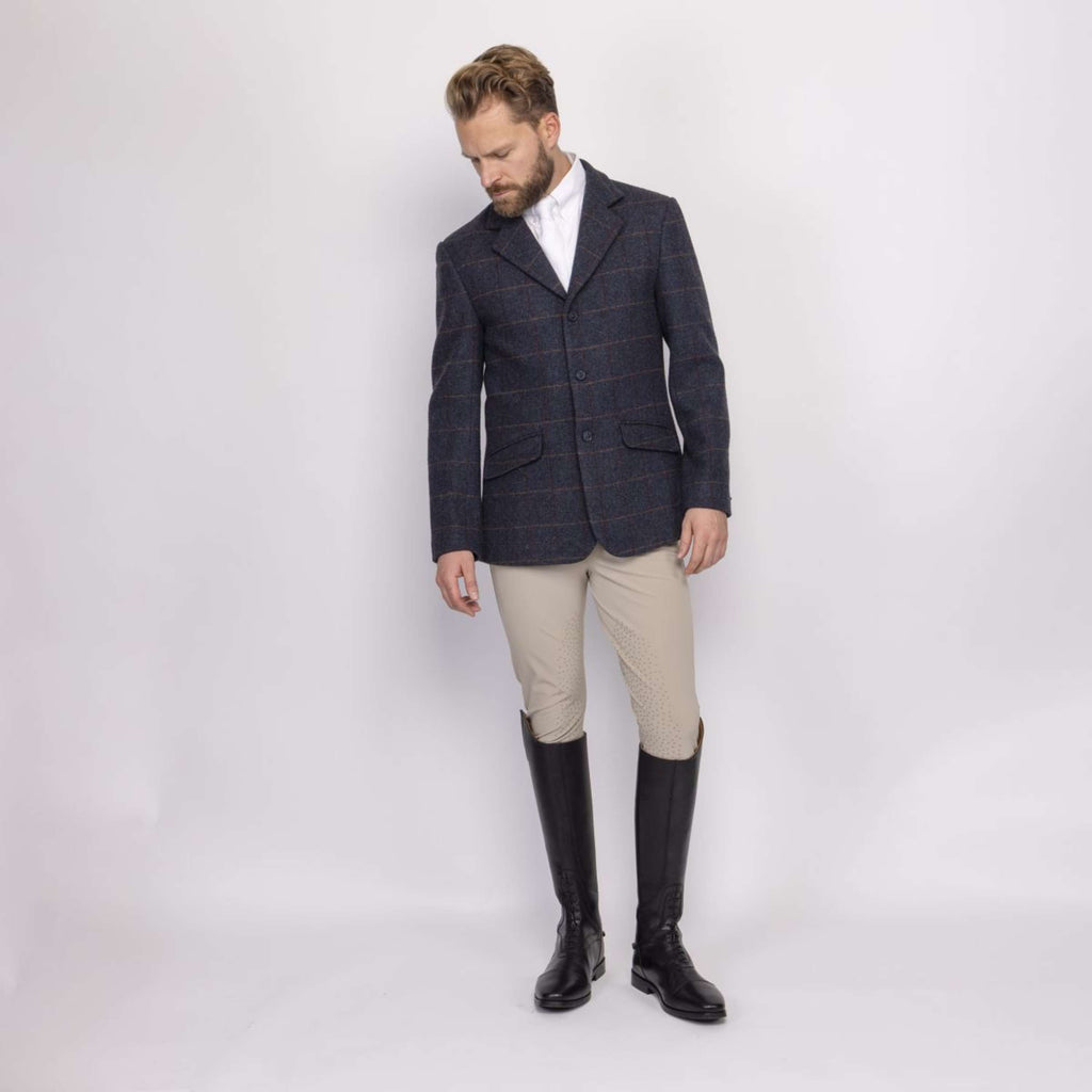Aubrion by Shires Giacca da Competizione Saratoga Uomini Juniper Navy Check