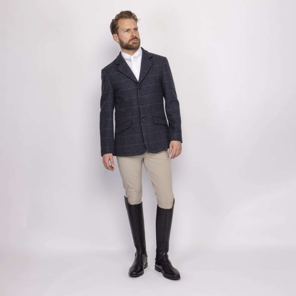 Aubrion by Shires Giacca da Competizione Saratoga Uomini Juniper Navy Check