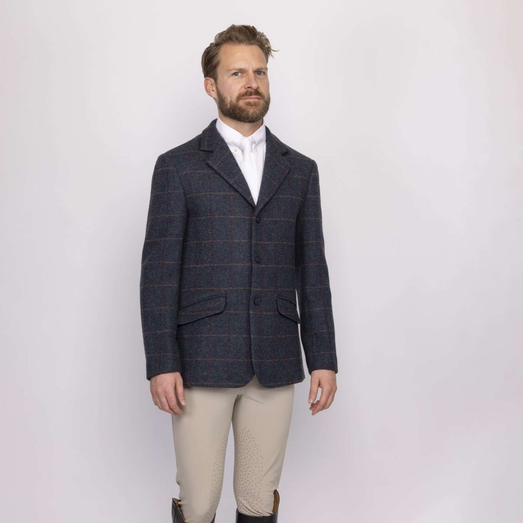 Aubrion by Shires Giacca da Competizione Saratoga Uomini Juniper Navy Check