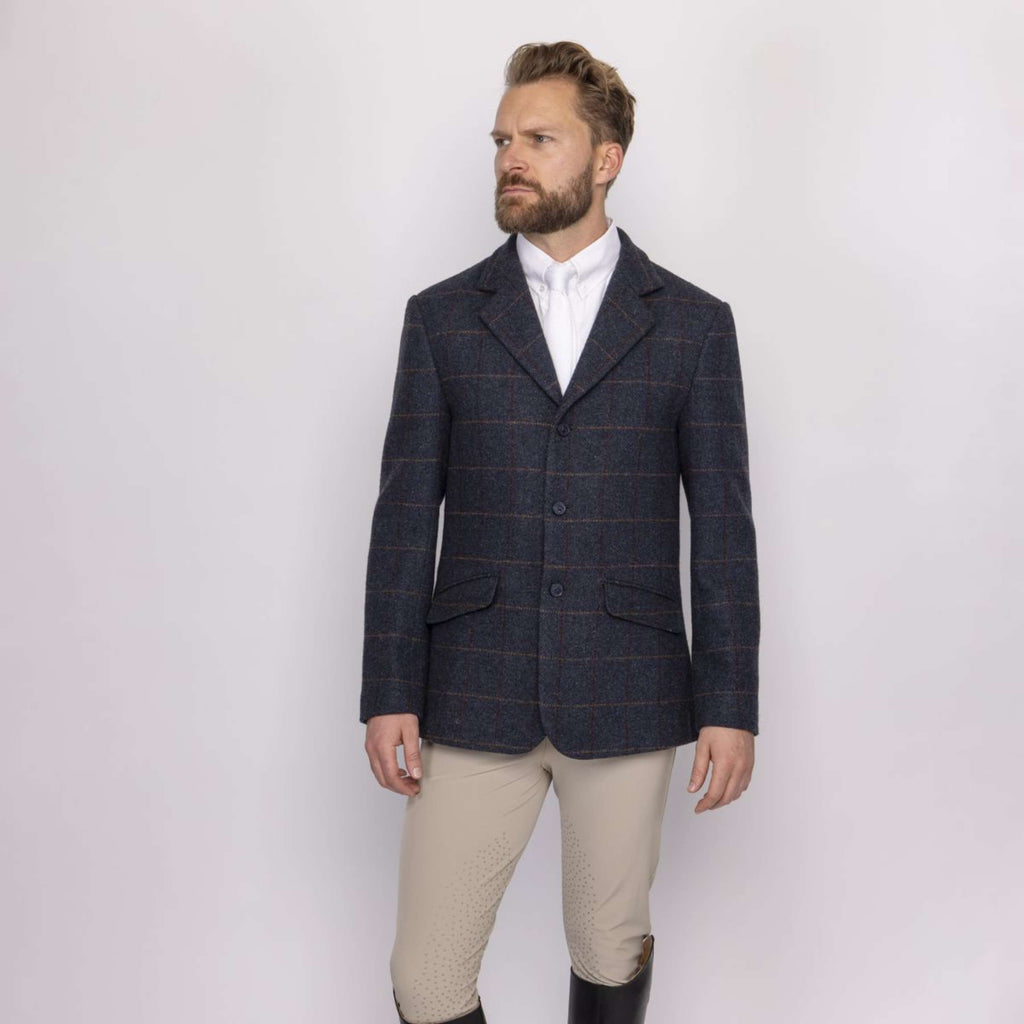 Aubrion by Shires Giacca da Competizione Saratoga Uomini Juniper Navy Check