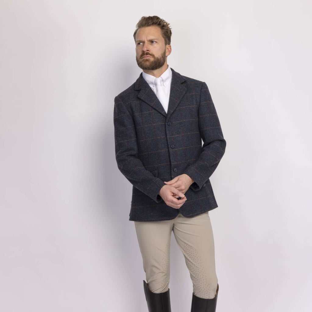 Aubrion by Shires Giacca da Competizione Saratoga Uomini Juniper Navy Check