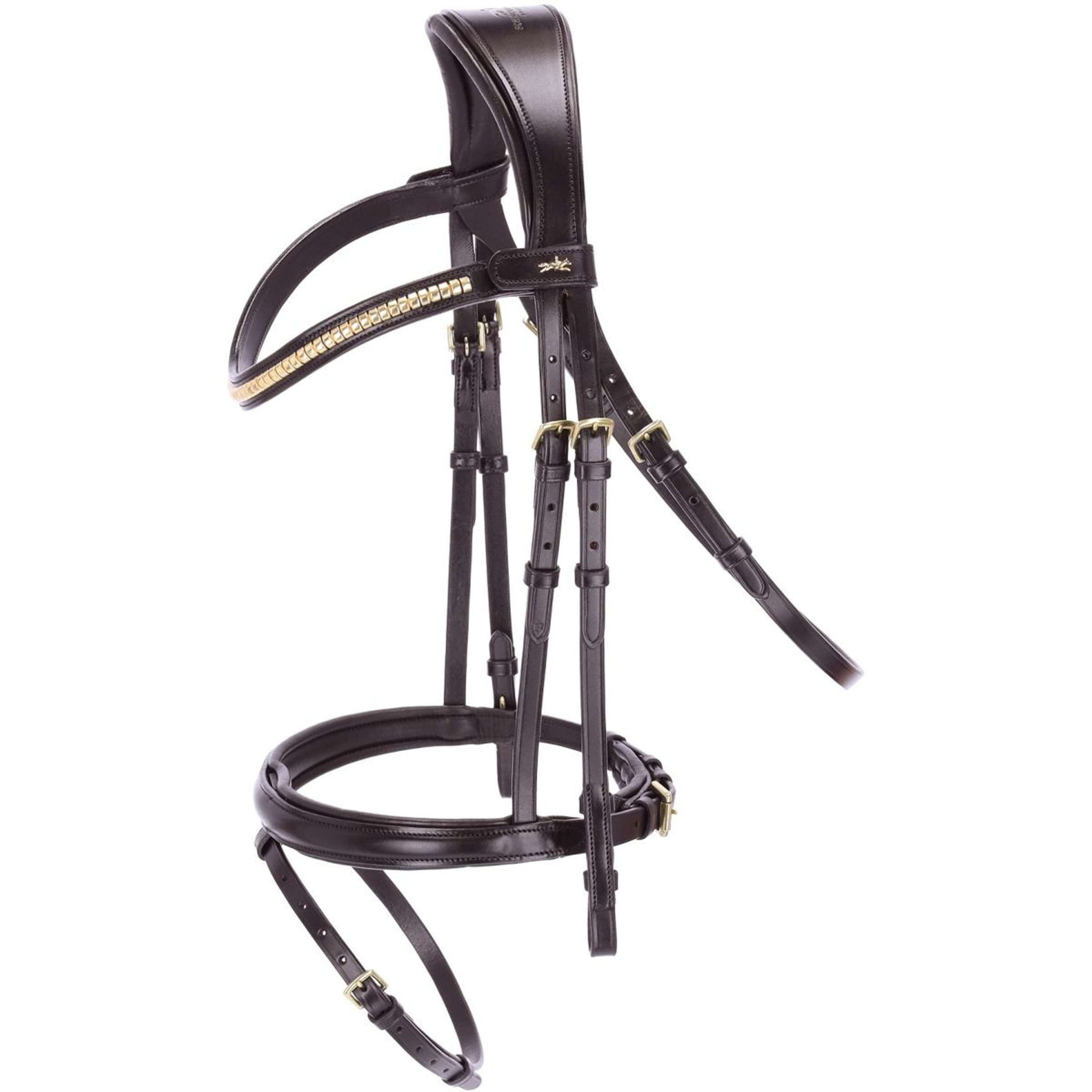 Schockemöhle Briglia Monza C Marrone scuro/Oro Schockemöhle Briglia Monza C Marrone scuro/Oro