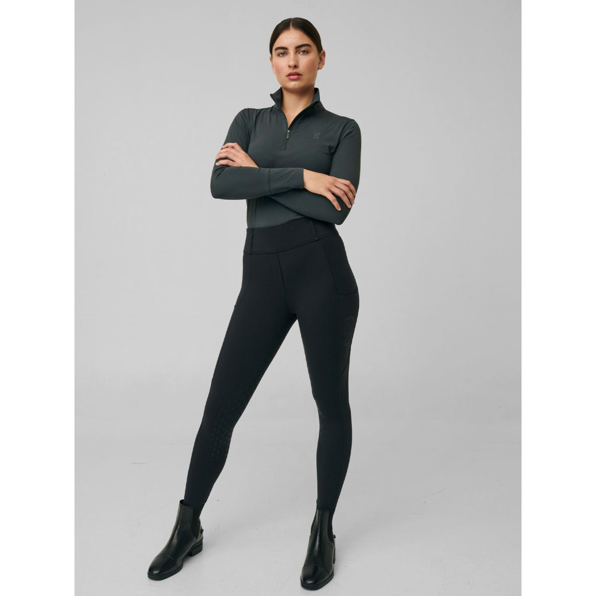 PS of Sweden Leggings da Equitazione Katja Full Grip Nero