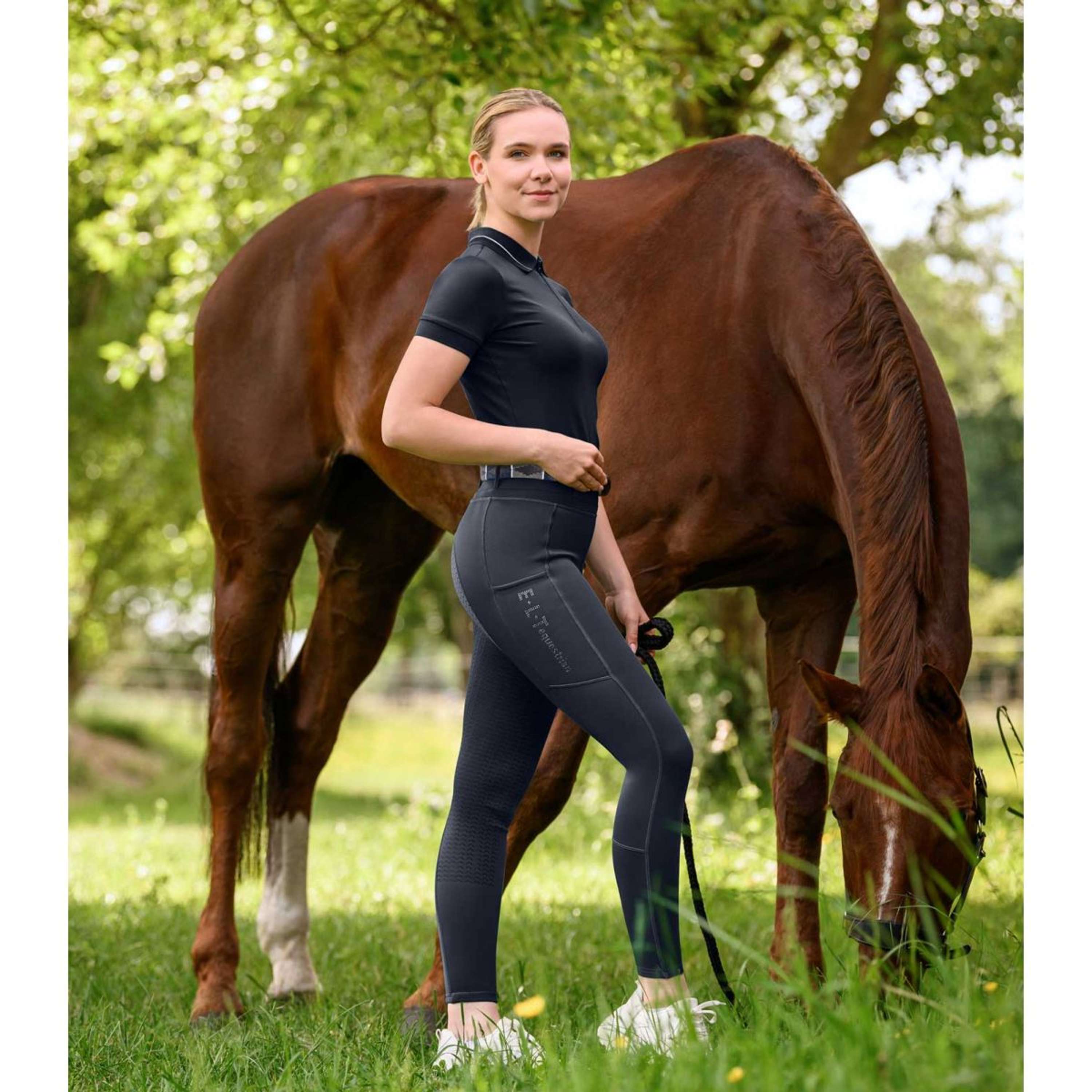 ELT Leggings da Equitazione Ella Glam Blu notte