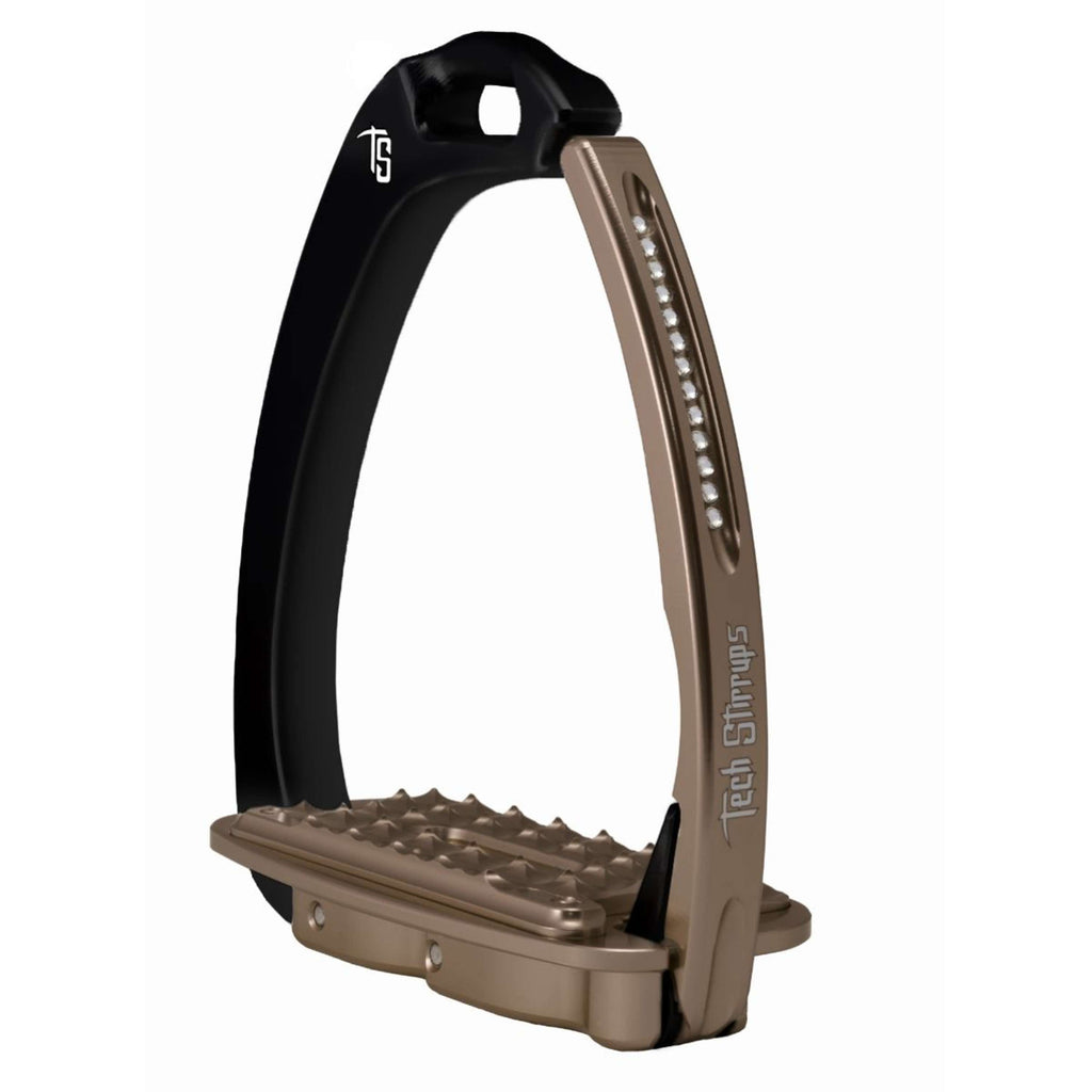 Tech Stirrups Staffe Venice Sloped Evo Swarovski Nero/Marrone