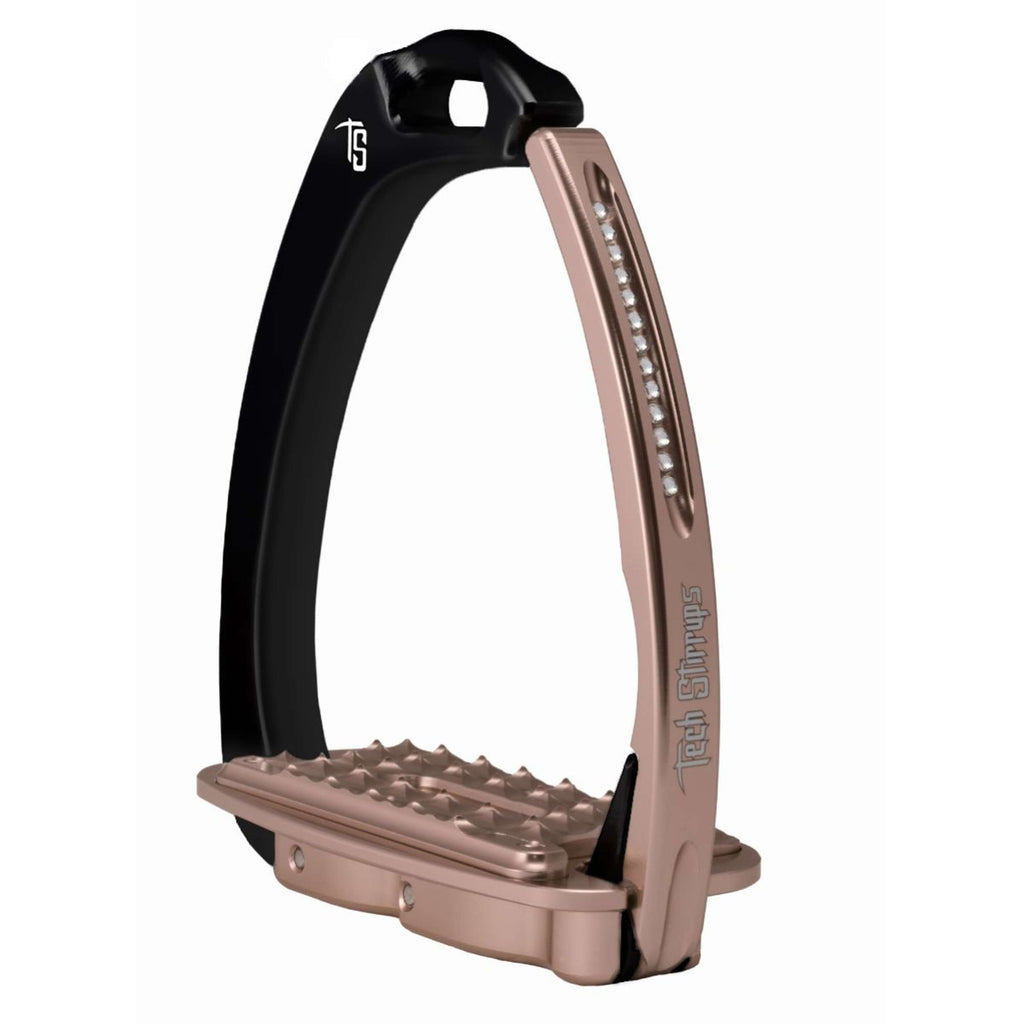 Tech Stirrups Staffe Venice Sloped Evo Swarovski Nero/Oro rosa