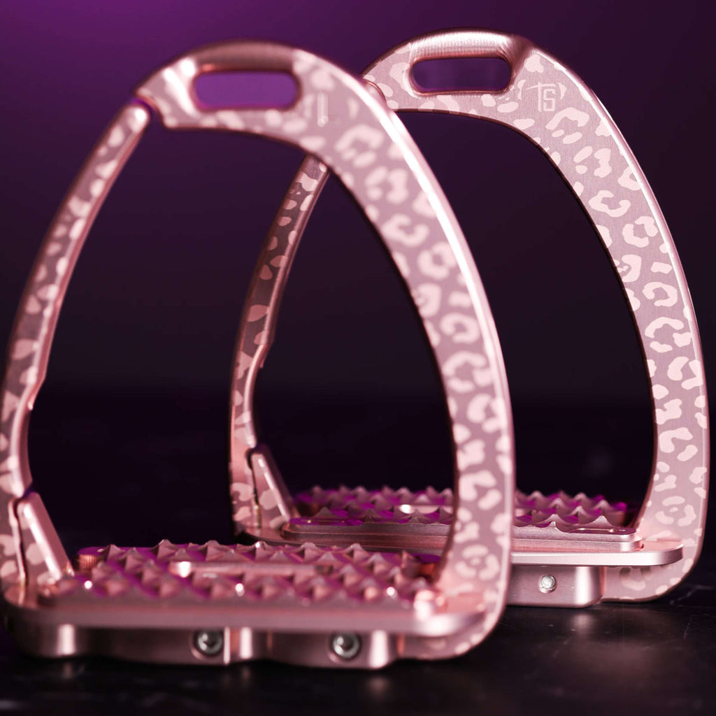 Tech Stirrups Staffe Venice Sloped EVO Leopard Rosegold