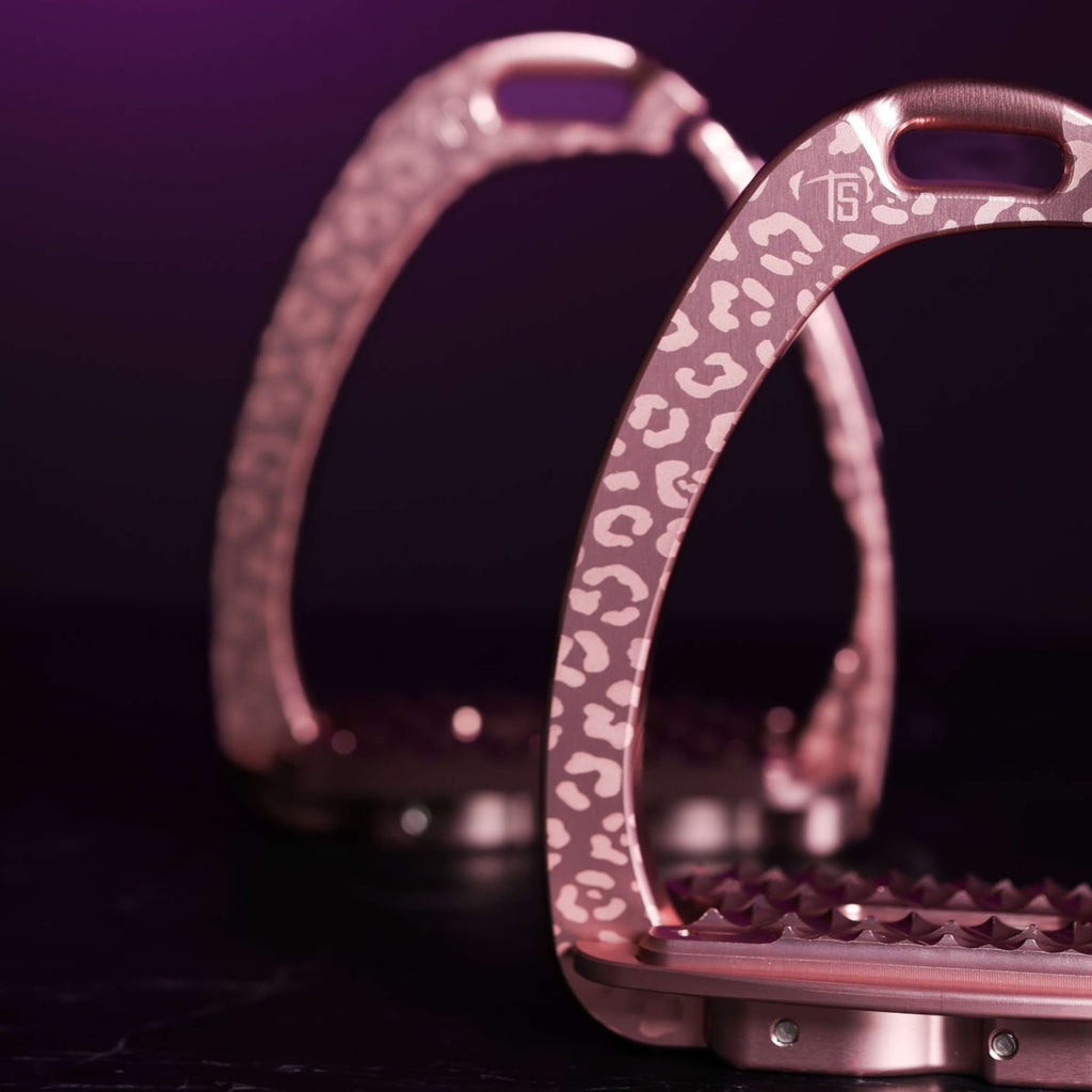 Tech Stirrups Staffe Venice Sloped EVO Leopard Rosegold