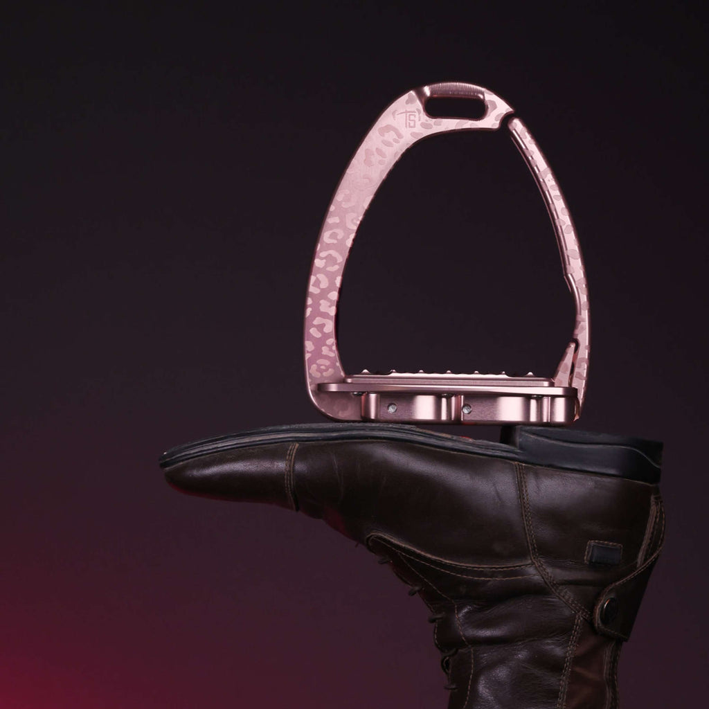 Tech Stirrups Staffe Venice Sloped EVO Leopard Rosegold