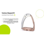 Tech Stirrups Staffe Venice Sloped Argento/Rosa