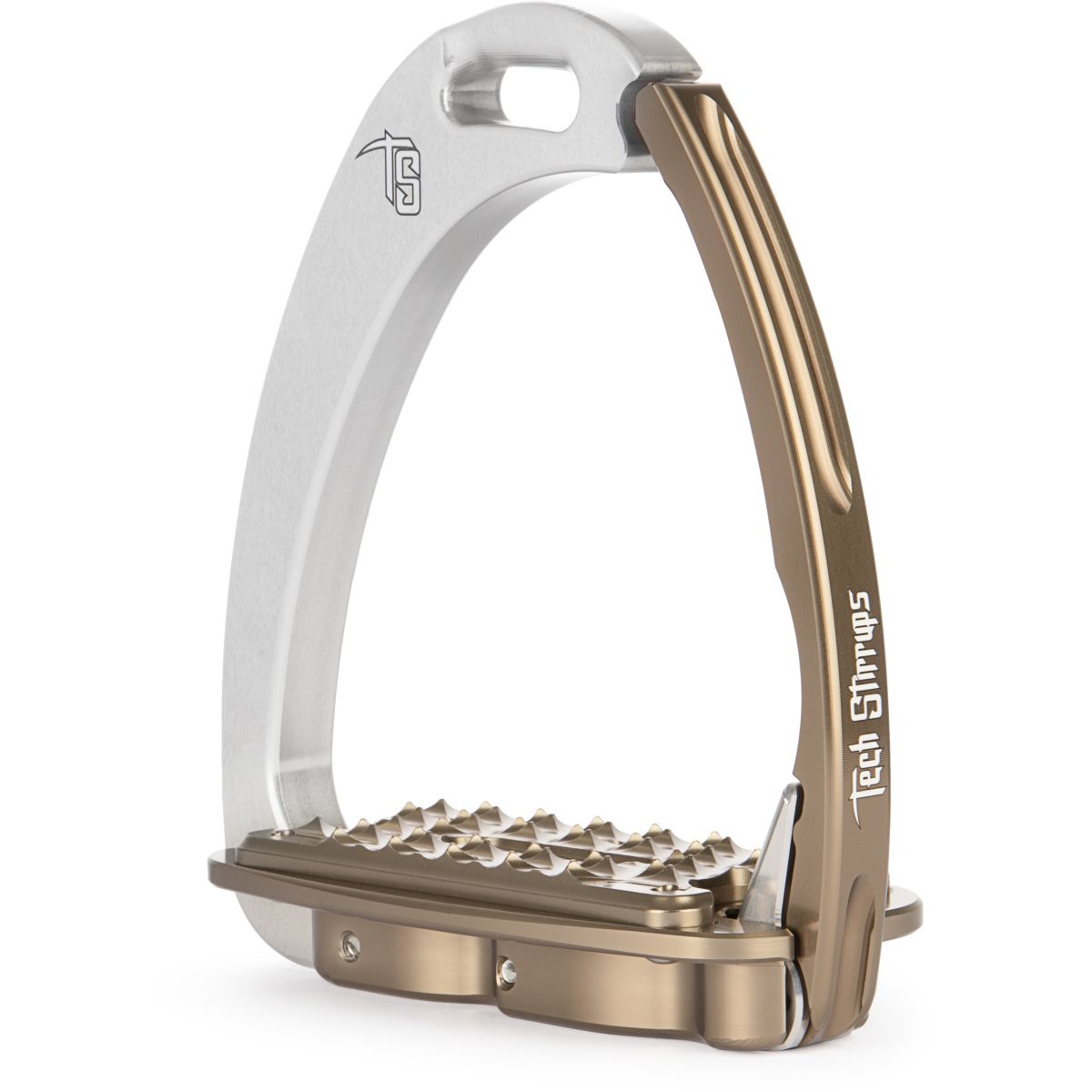 Tech Stirrups Staffe Venice Sloped Argento/Marrone