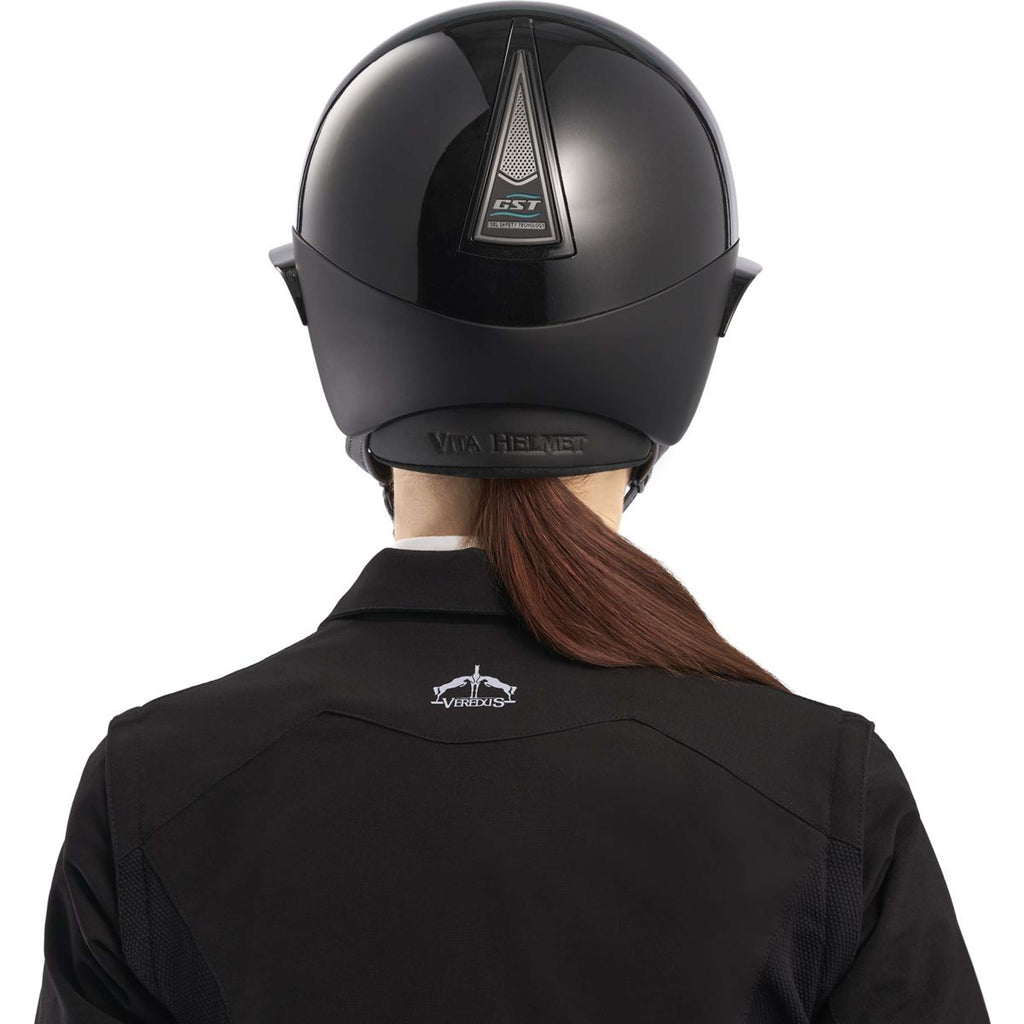 Veredus Casco da equitazione Vita Visiera Larga Lacca Nera