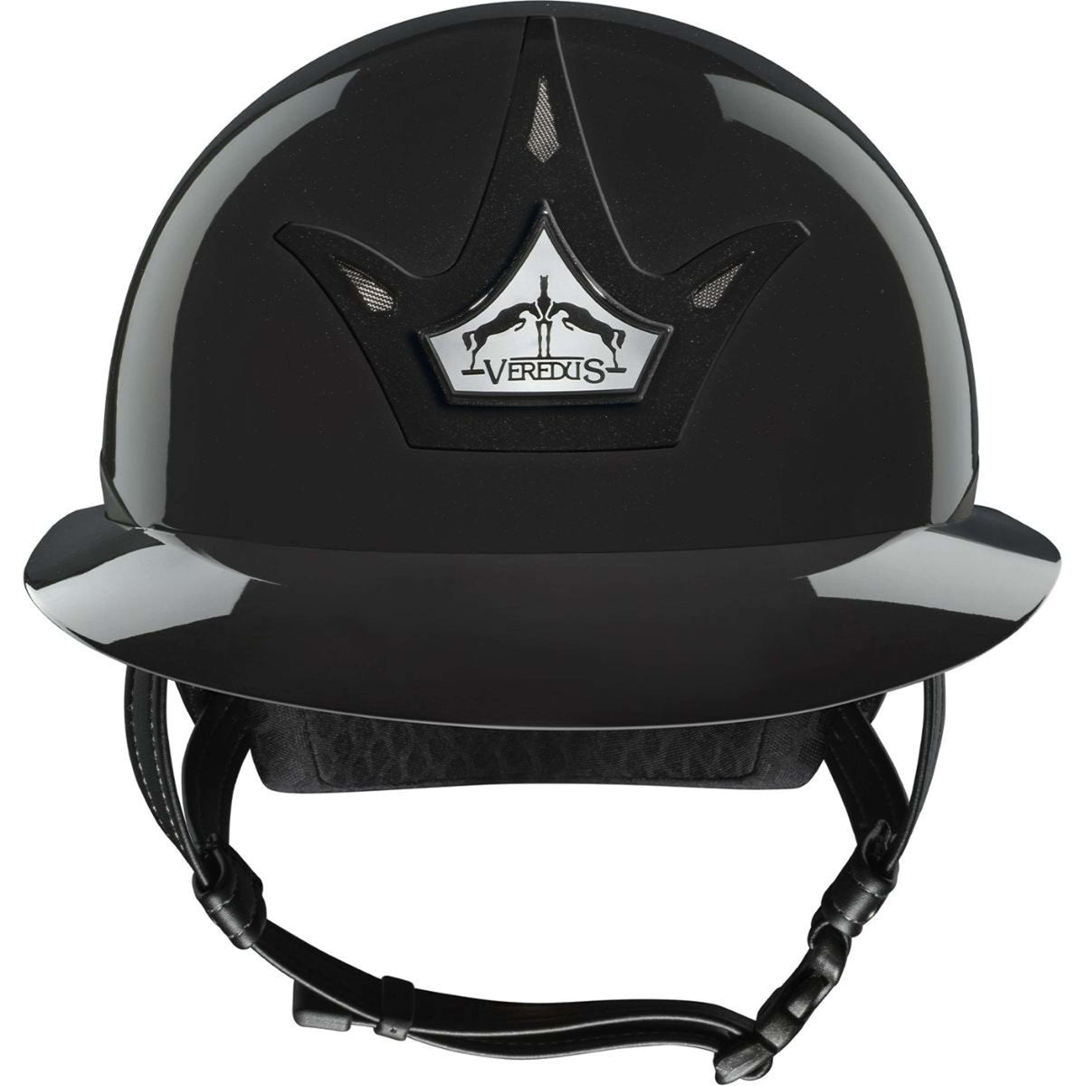 Veredus Casco da equitazione Vita Visiera Larga Lacca Nera