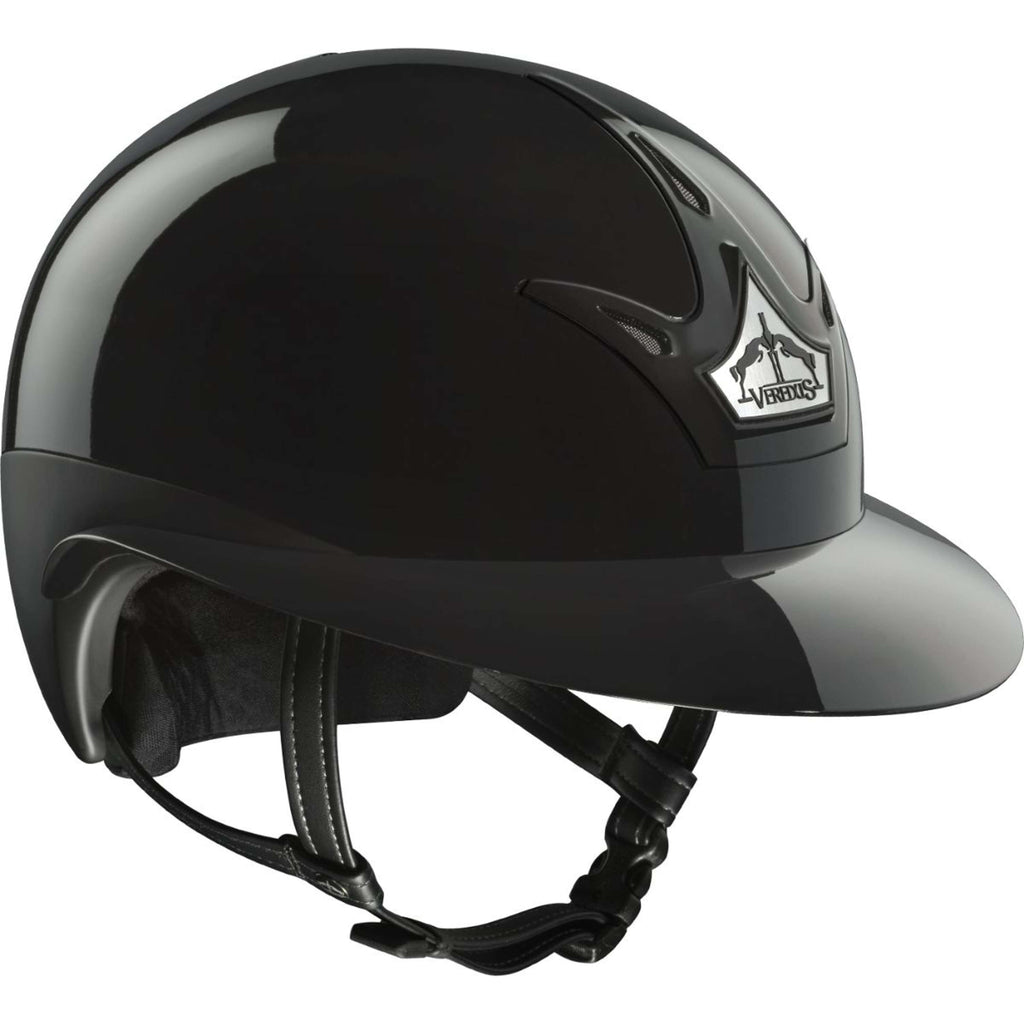 Veredus Casco da equitazione Vita Visiera Larga Lacca Nera