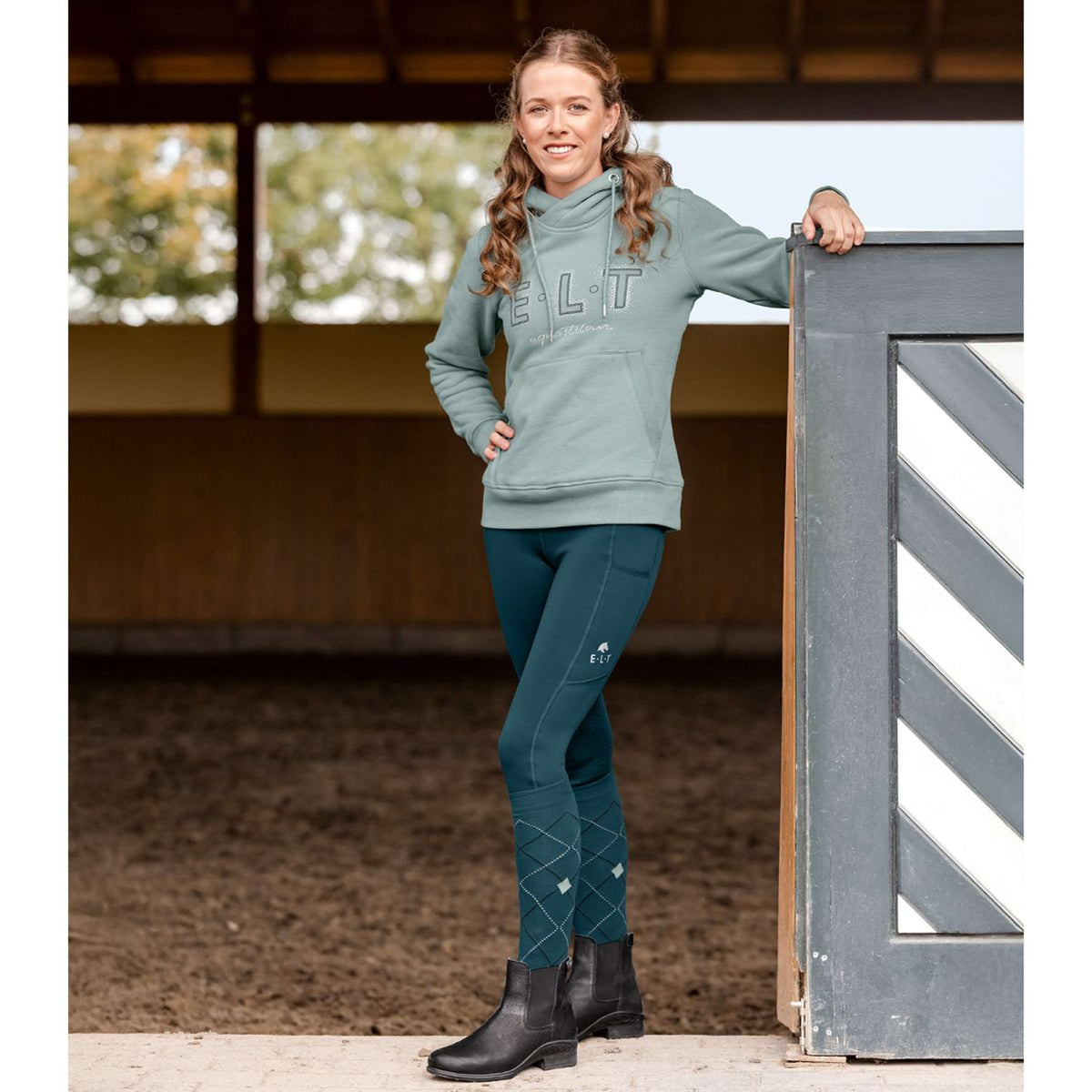ELT Leggings da Equitazione Ella Petrol Blue