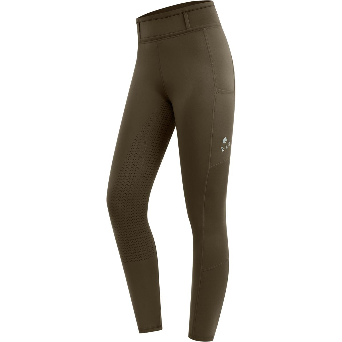 ELT Leggings da Equitazione Ella Verde/Marrone