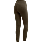 ELT Leggings da Equitazione Ella Verde/Marrone