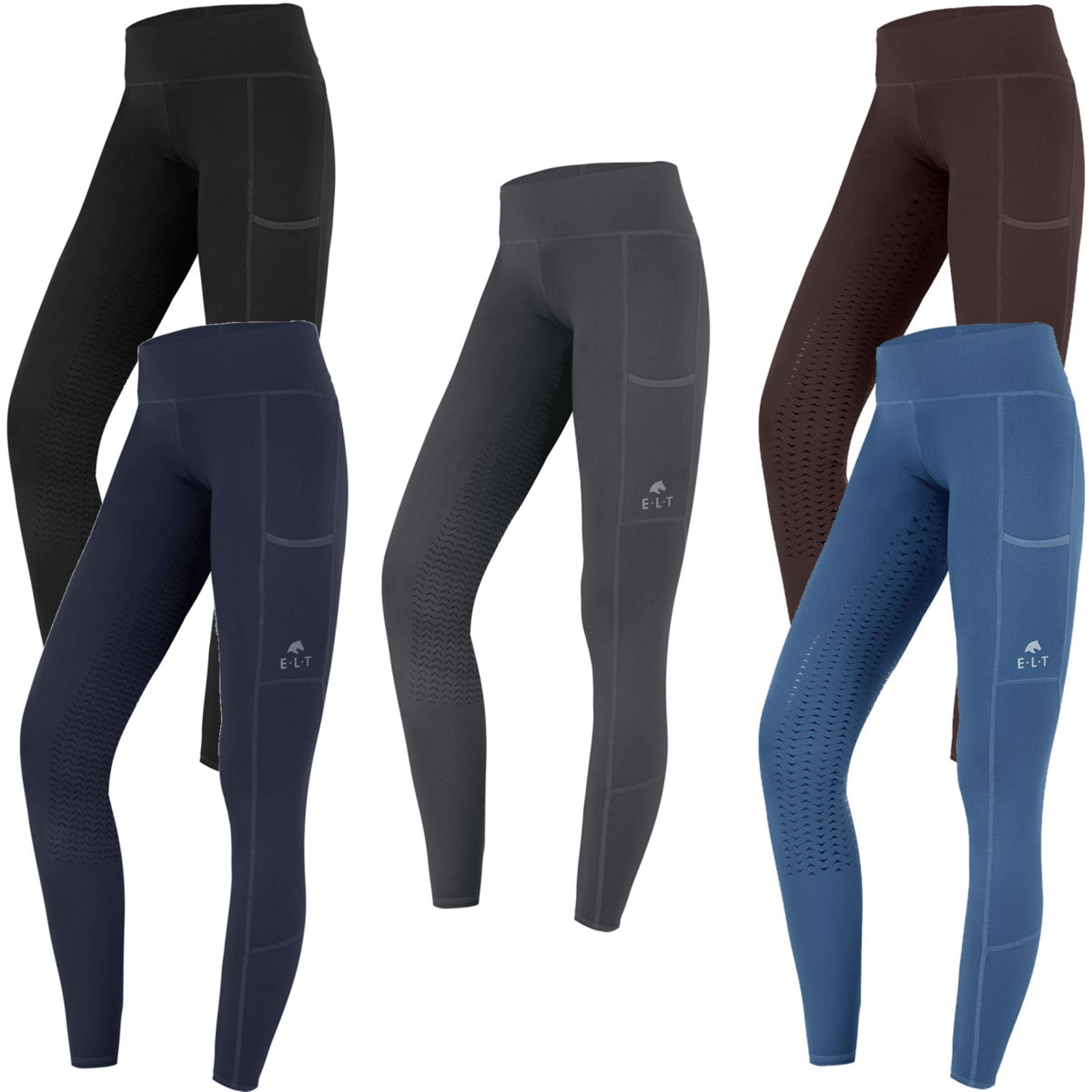 ELT Leggings da equitazione termici Ella Night Blue