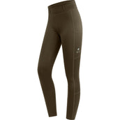 ELT Leggings da equitazione termici Ella Verde/Marrone