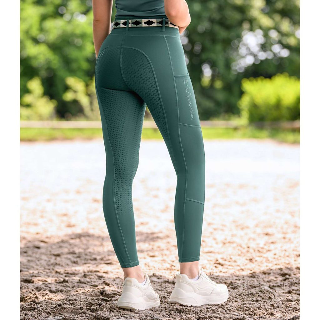 ELT Leggings da Equitazione Ella Glam Pine Green