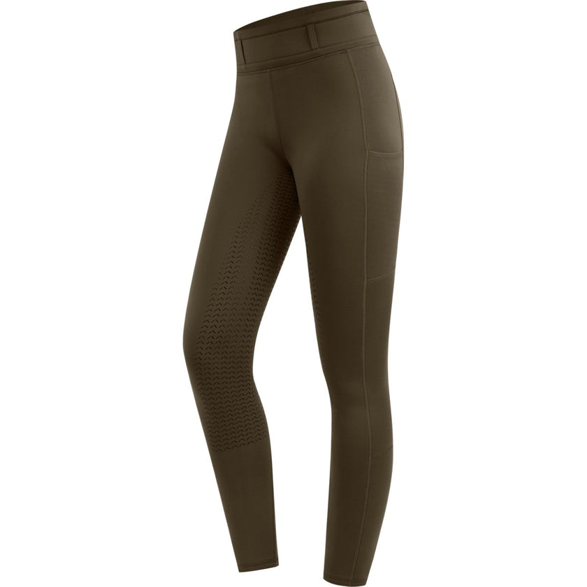 ELT Leggings da Equitazione Ella Glam Verde/Marrone