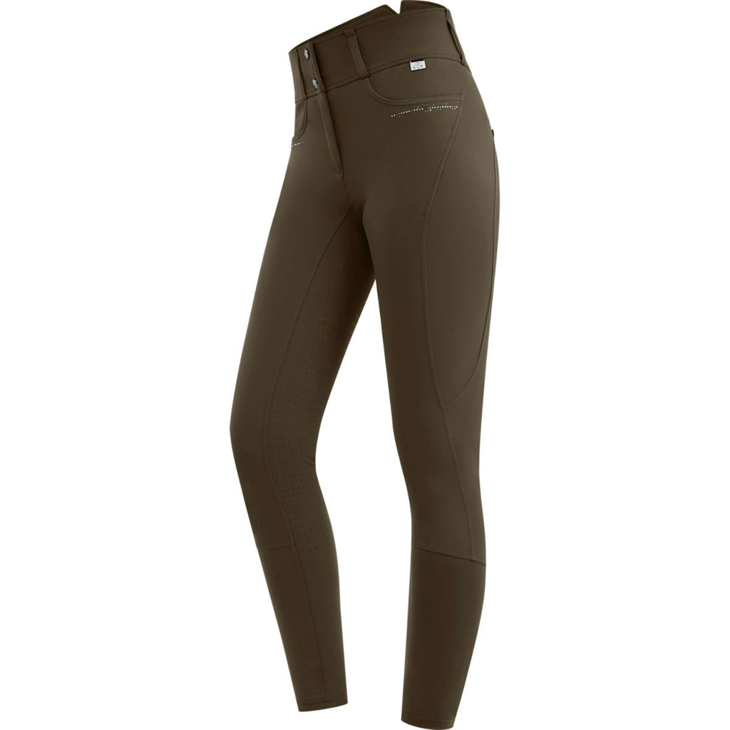 ELT Pantaloni da Equitazione Mathilda Glam High Waist Verde/Marrone