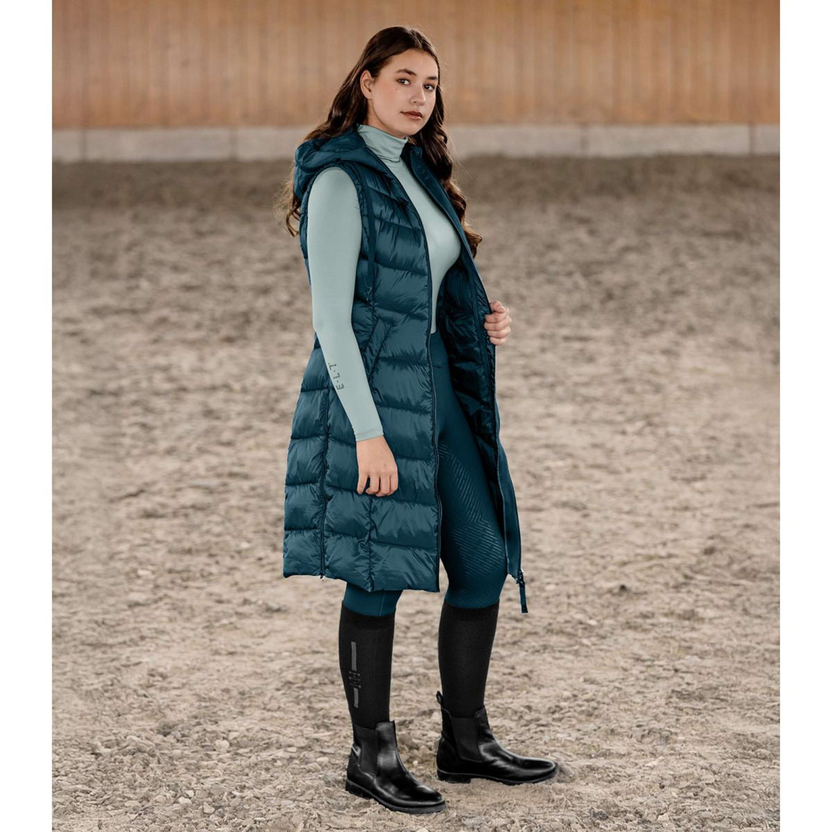 ELT Gilet Ostende Long Petrol Blue