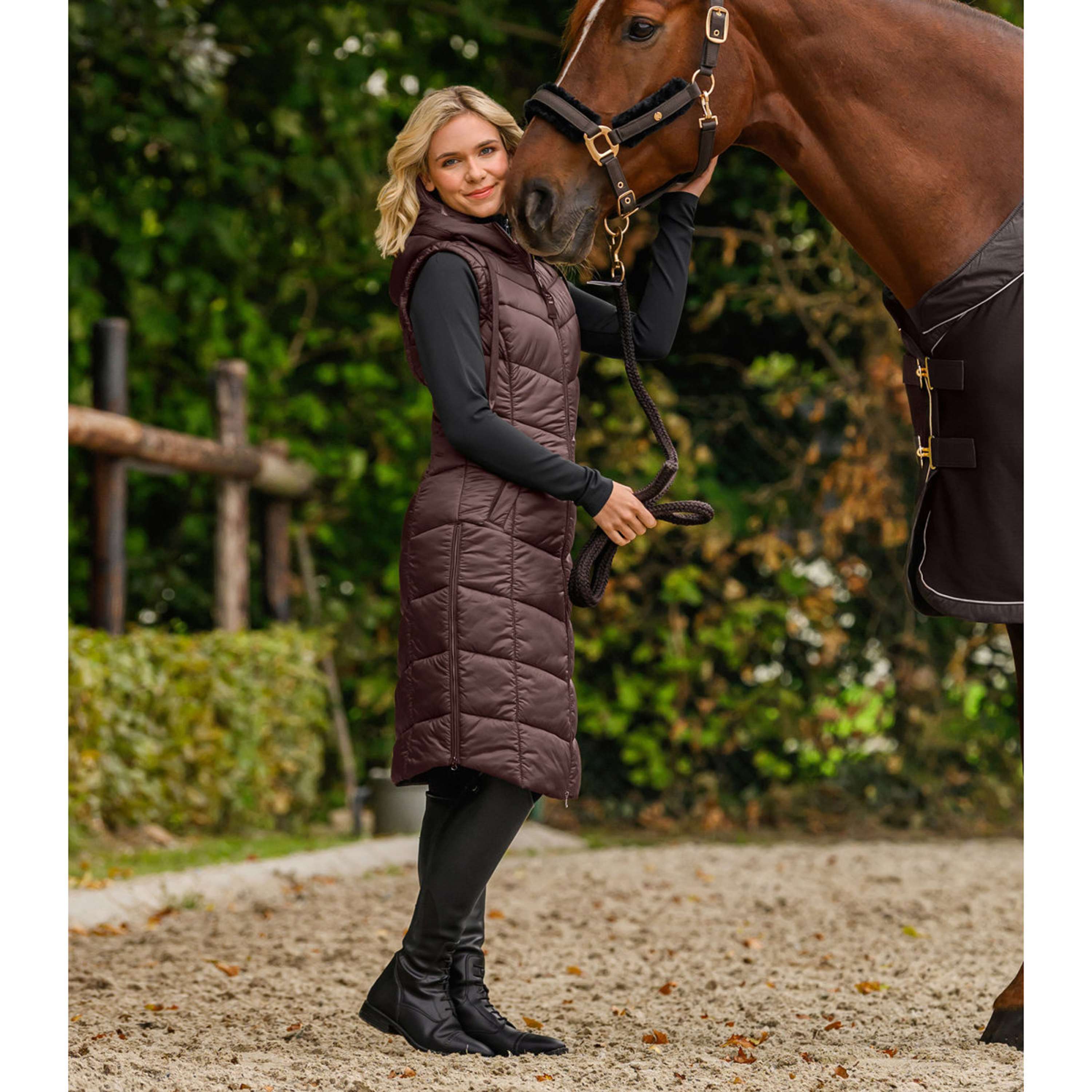ELT Gilet lungo senza maniche Ostende Mahogany