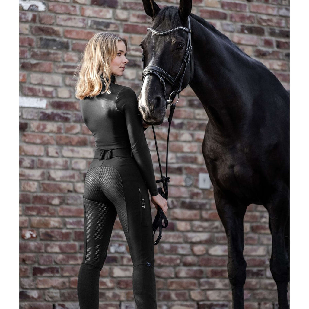 ELT Pantaloni da Equitazione Oktavia Silicone Nero