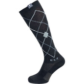 Calzini da equitazione ELT Argyle Naturale/Nero/Blu