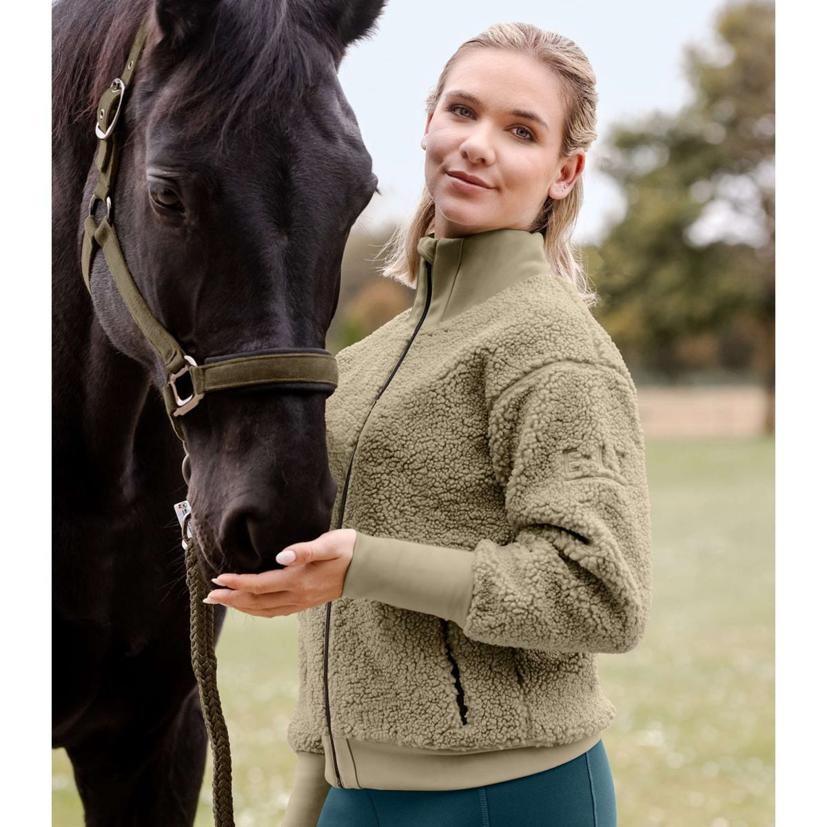 ELT Felpa con cappuccio e zip Riverside Fleece Beige/Grigio