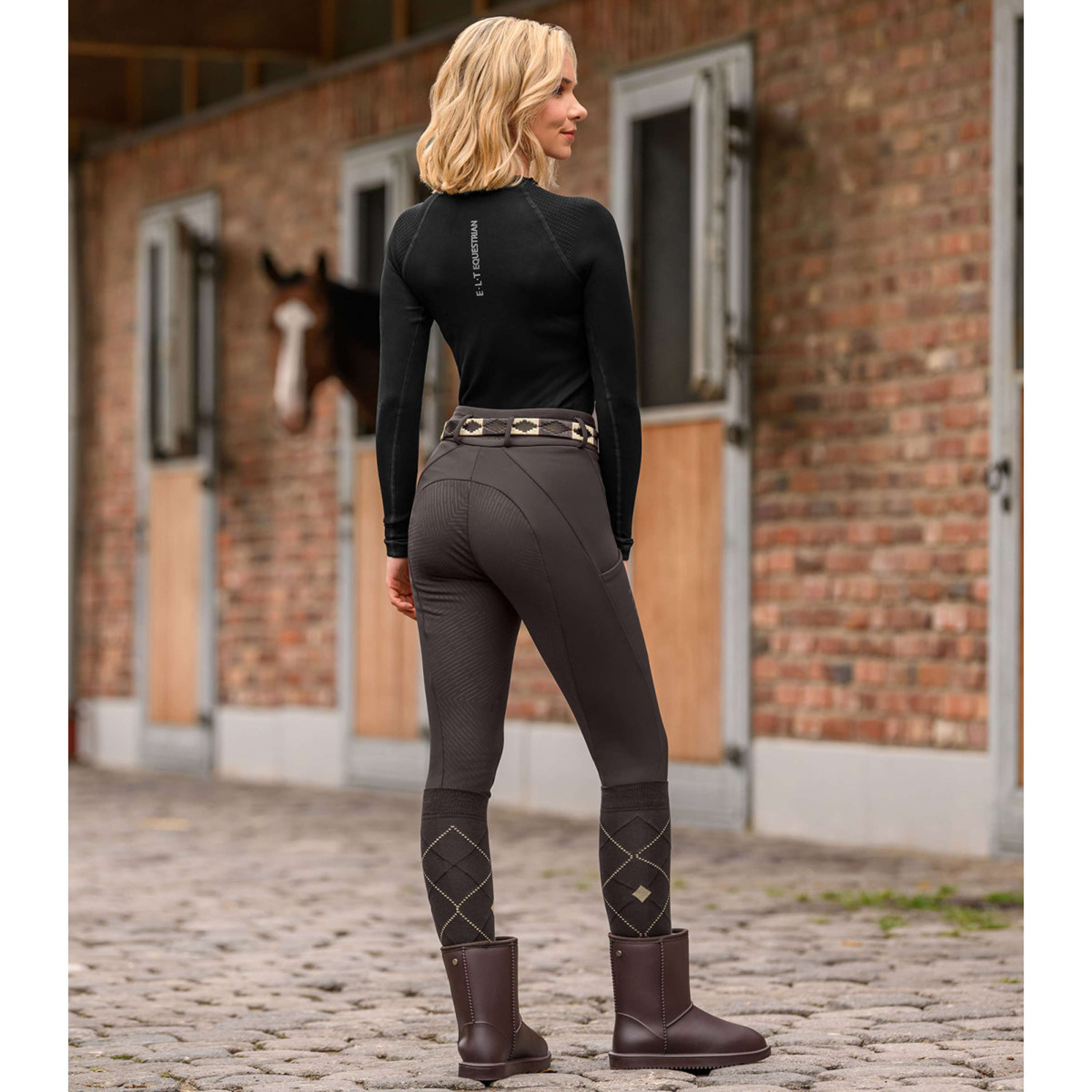 ELT Leggings da equitazione termici Rena Espresso
