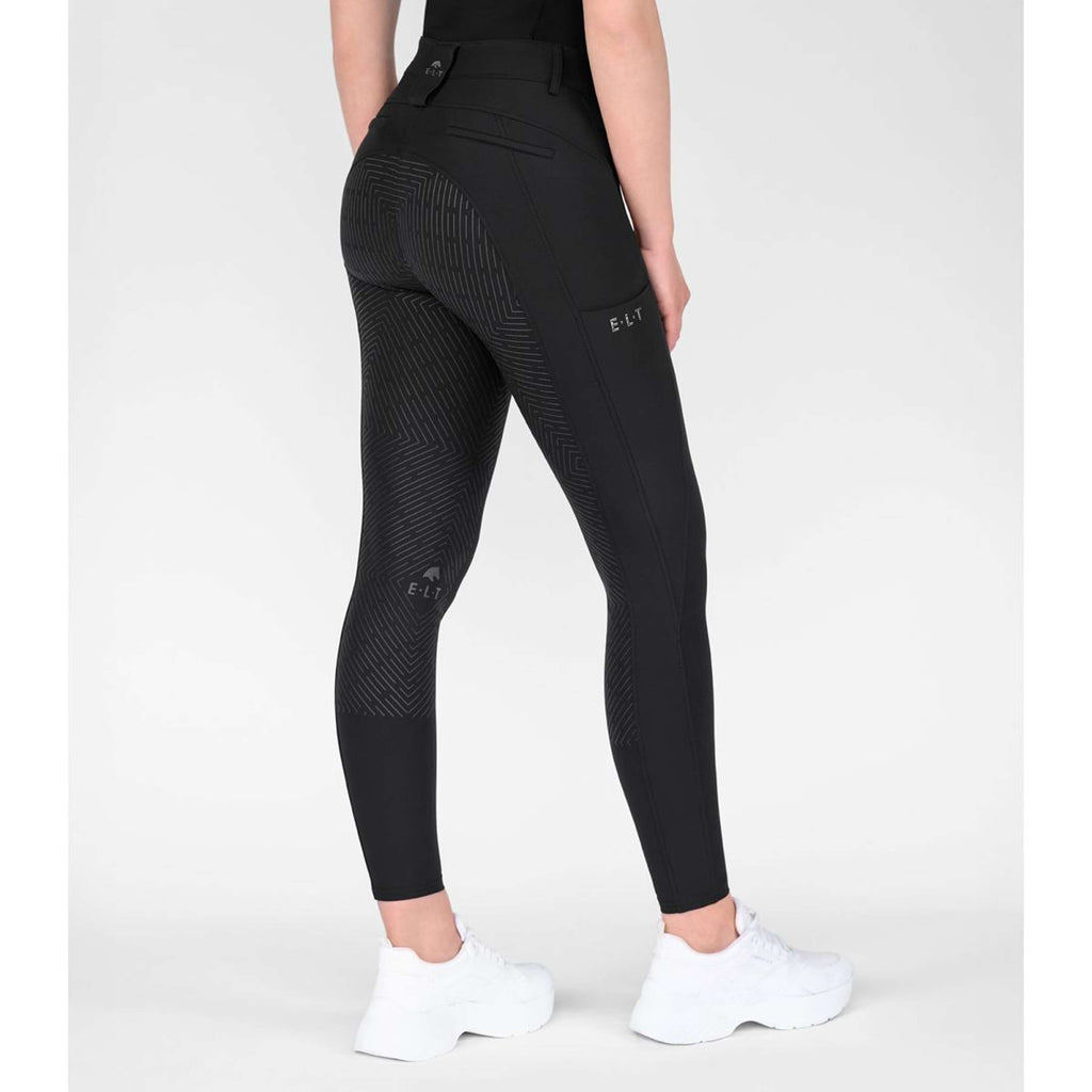 ELT Pantaloni da Equitazione Comfort Ride silicone Nero